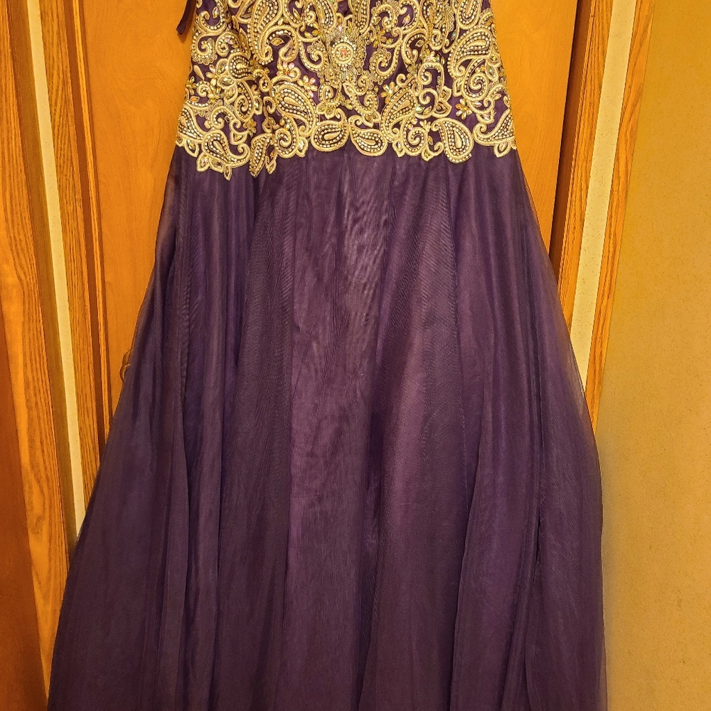 Purple ball gown